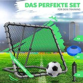 KESSER® Voetbal Rebounder - Kickback - Tchouk - 128x128cm - Grijs